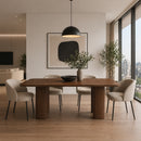 Mesa De Comedor Imperia Top/patas Enchape Nogal