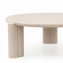 Mesa De Centro Fermo Top/patas Laca Crema