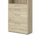 Librera Prima Folio Roble/5 Gavetas/1 Entrepaño