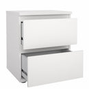 Mesa De Noche Nova Folio Blanco/2 Gavetas