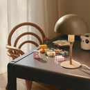 Lampara De Mesa Ellen Mini Metal/pp Café Claro/16x25cm