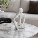 Escultura Agullent Resina Blanco/negro/13.5x10x21.5cm