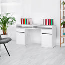 Escritorio Function Plus Doble Folio Blanco Alto Brillo/2 Gavetas/2 Puertas