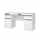 Escritorio Function Plus Doble Folio Blanco Alto Brillo/2 Gavetas/2 Puertas